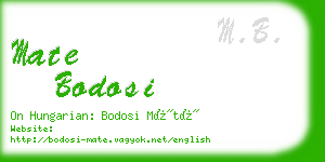 mate bodosi business card